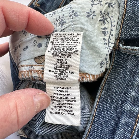 NWT Free People Jeans Sunny Skinny Ankle Raw Hem Boho Distressed Sz 24 #OB901605 - Picture 6 of 10